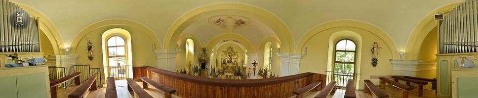 Interiér Rímskokatolíckeho kostola sv. Michala Archanjela v Šarišských Michaľanoch z chóru