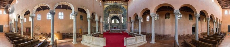 Interiér Eufraziovej Baziliky v Poreči