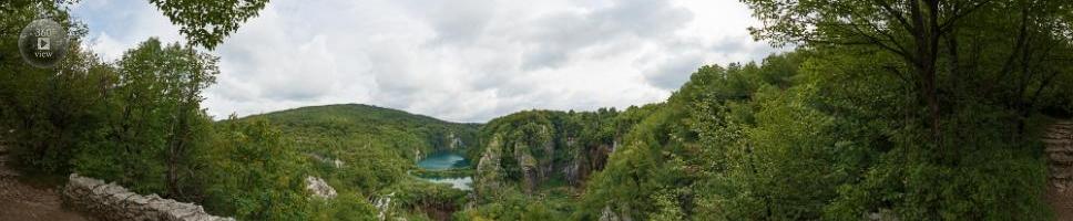 Južný výhľad na Plitvické Jazerá nad jazerom Korana