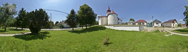 Ostrovany s kostolom sv. Kozmu a Damiána